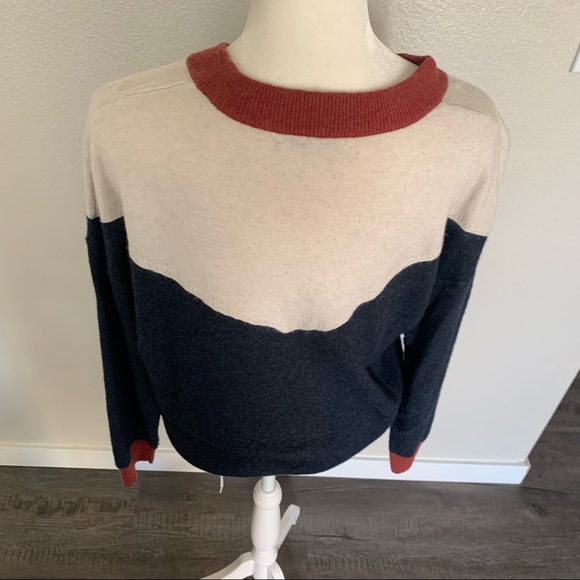 Madewell colorblock yoke pullover sweater size xs - Picture 6 of 9